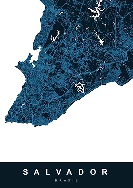 SALVADOR Map BRAZIL