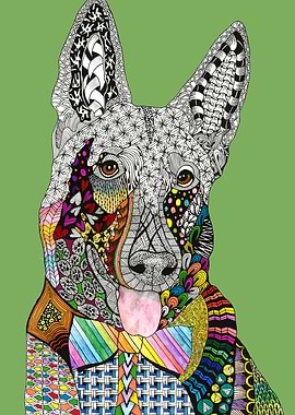 Happy German Shepherd Dog