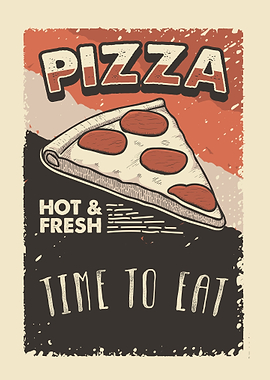Pizza Retro Food