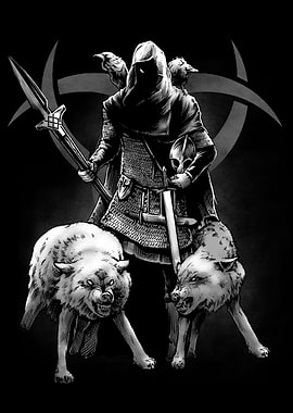 Odin Viking Wolf Raven