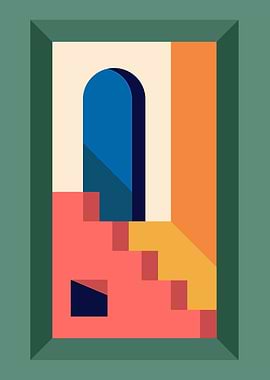 Vintage Retro Houses Art