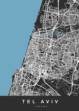 TEL AVIV Map ISRAEL