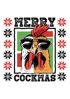 Funny Christmas Rooster