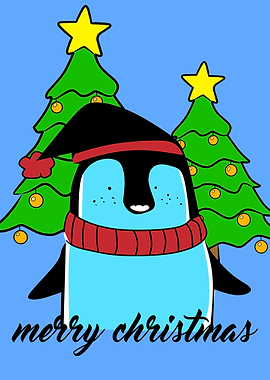 cute penguin christmas