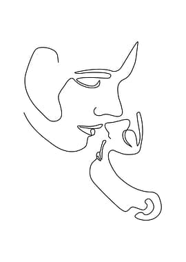 Couples One line art