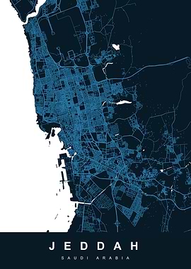 JEDDAH Map SAUDI ARABIA