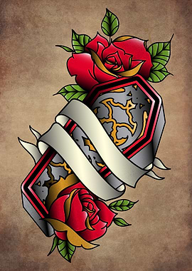 coffin tattoo design