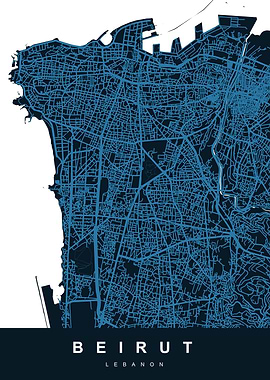 BEIRUT Map LEBANON