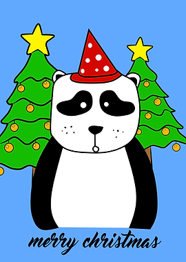 cute panda christmas