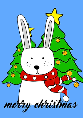 cute rabbit christmas