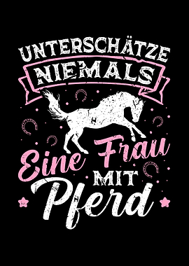 Eine Frau Pferd Reiterin