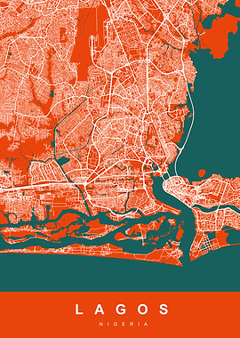 LAGOS Map NIGERIA