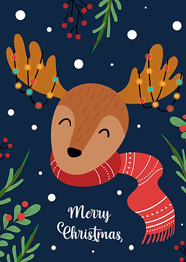 Reindeer with scarf