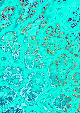 Turquoise Gold Texture 14