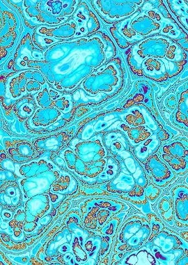 Turquoise Gold Texture 04