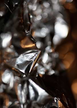 Aluminum folie close up