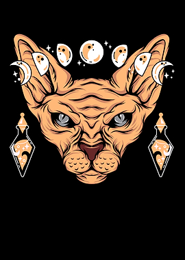 Sphynx Cat Nu Goth Occult