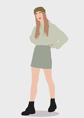 Unique minimalist woman