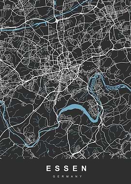ESSEN Map GERMANY
