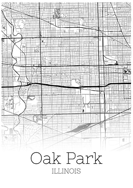 Oak Park Illinois map