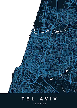 TEL AVIV Map ISRAEL