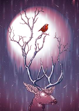 The deer and the robin