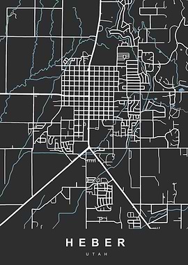 HEBER Map UTAH USA