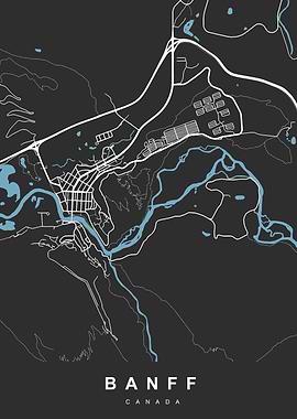 BANFF Map CANADA