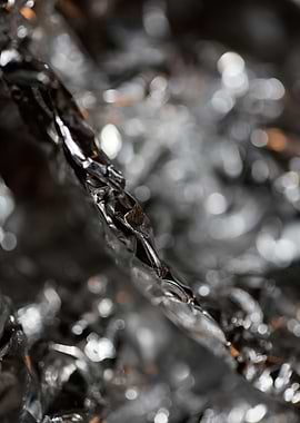 Aluminum folie close up