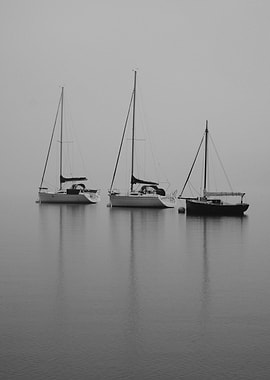 Boats in the fog