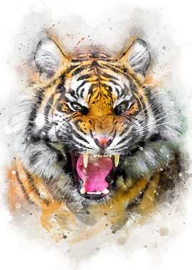 Tiger watercolor