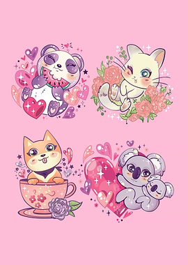 Cute kawaii animals