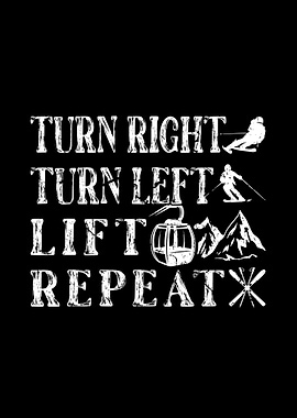 Turn Right Left Ski Lift