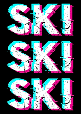 80s displate Retro Ski
