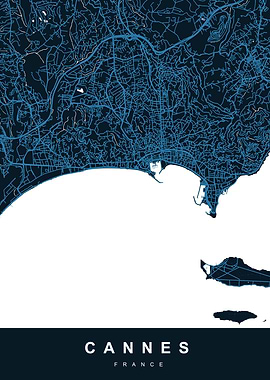 CANNES Map FRANCE
