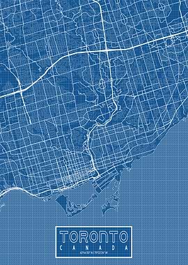 Toronto City Map Blueprint