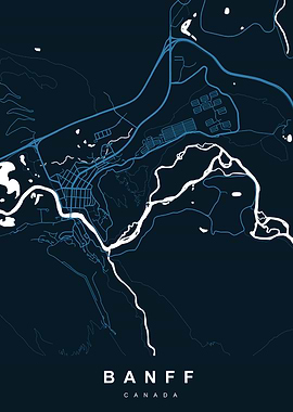BANFF Map CANADA