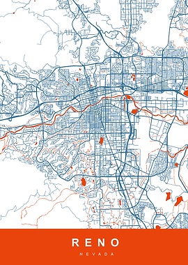 RENO Map NEVADA USA