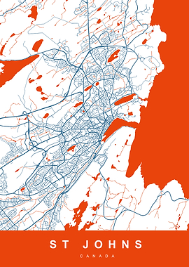 ST JOHNS Map CANADA