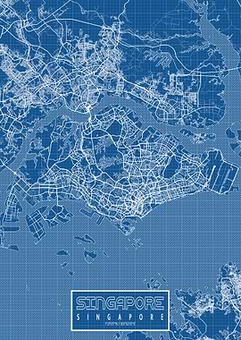 Singapore Map Blueprint