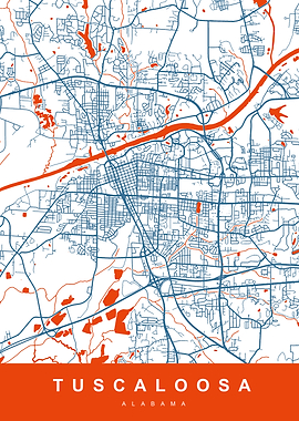 TUSCALOOSA Map ALABAMA