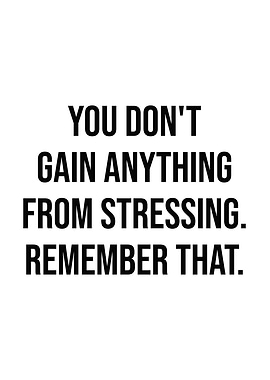 No Gain From Stressing