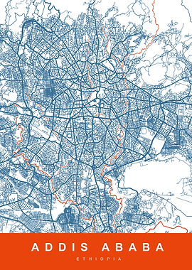 ADDIS ABABA Map ETHIOPIA