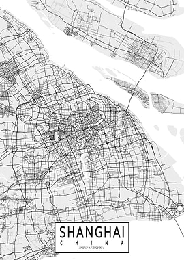 Shanghai City Map Light