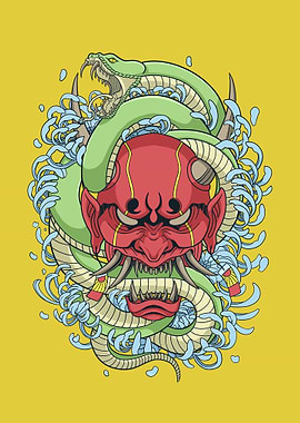 Jpanese hanya demon mask