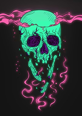 Neon Corrosive Skull