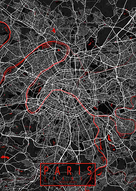 Paris City Map Oriental