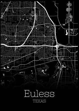 Euless Texas city map