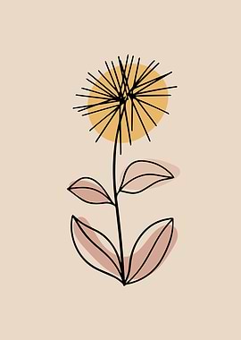 Scandinavian Floral Poster