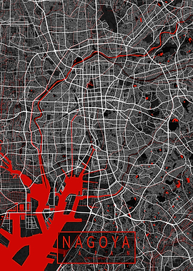 Nagoya City Map Oriental